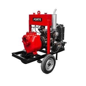 Motobomba FORTE diesel con motor FORTE arranque eléctrico, con trailer