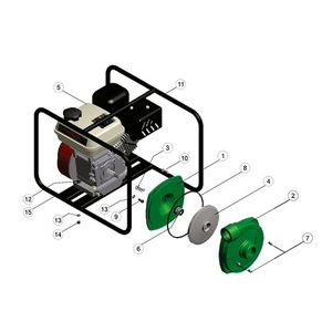 MOTOBOMBA GASOLINA HI-FORCE ALTA PRESION 6.5HP, 1.1/2 X 1.1/2, 62M, 84GPM